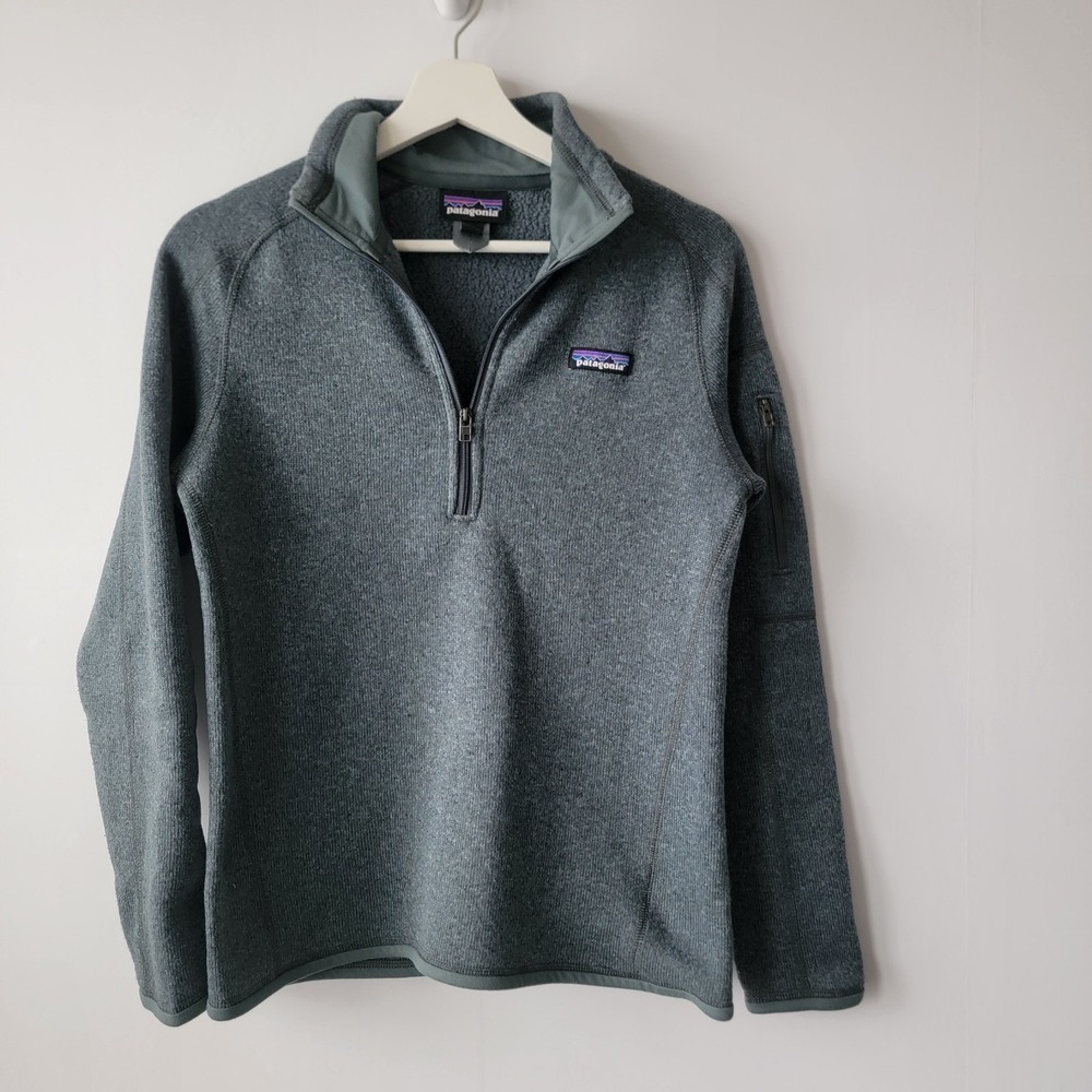 Patagonia Women's Better Sweater size S 1/4 Zip Nouveau Green long sleeve